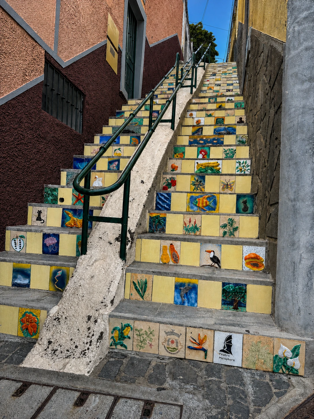 Madeira Tiles Stairs — Volcanic Village & Church Hill
