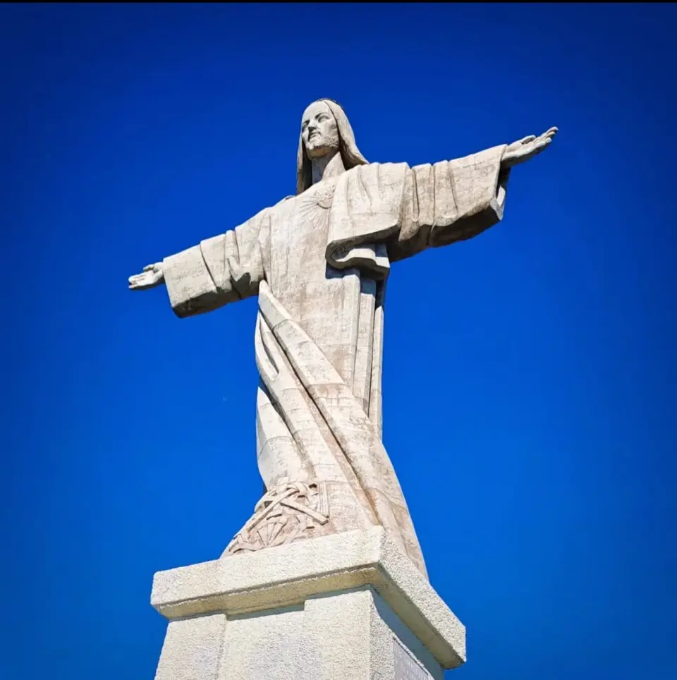 Cristo Rei statue on the cliffs of Ponta do Garajau, Madeira