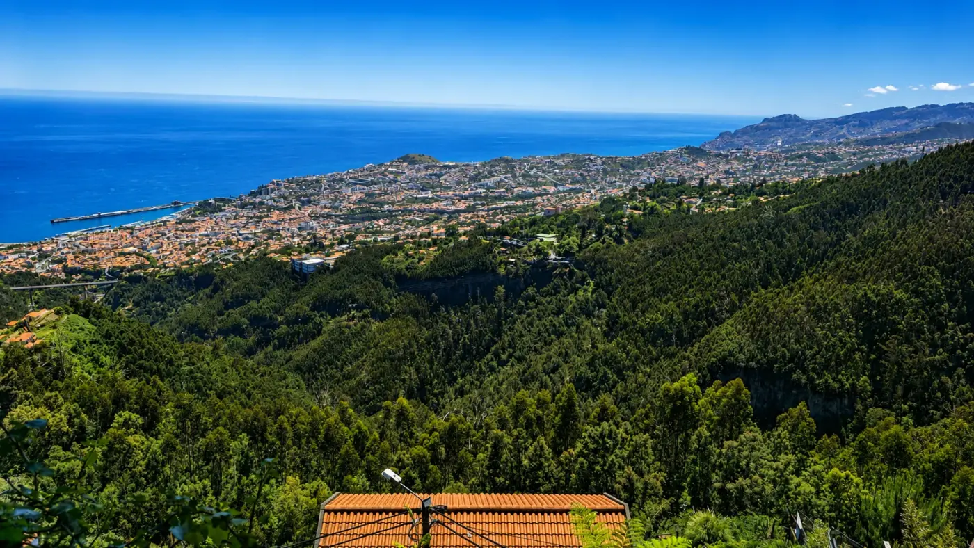 La cascada desde arriba — Cascada y Miradores en Tuk Tuk por Funchal